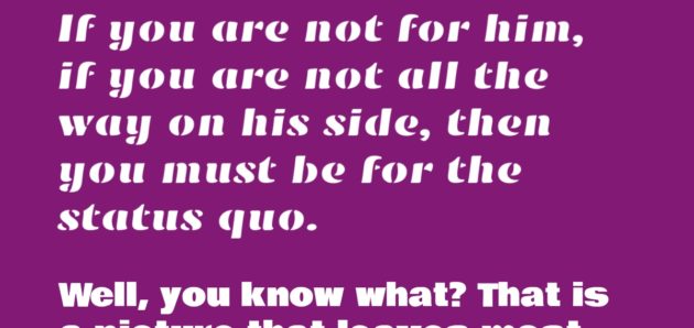 Saying No Doesn’t Mean You’re for the Status Quo